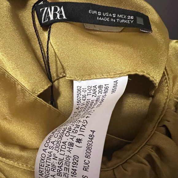 ZARA SATIN EFFECT ASYMMETRIC DRESS - Picture 10 of 13